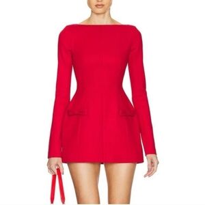 Helsa Parasol Red Mini Dress
